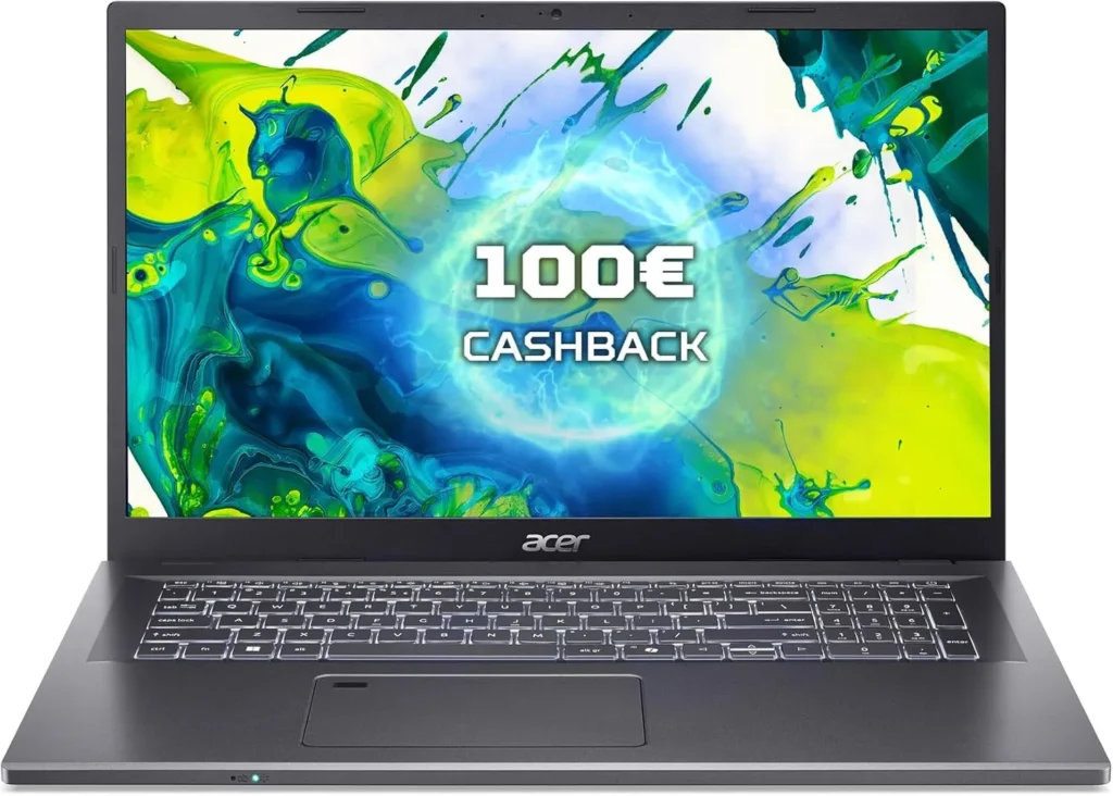 Acer Aspire 17 Laptop, 17,3 FHD IPS Display, Intel Core 7 150U, 32 GB RAM, 1 TB SSD